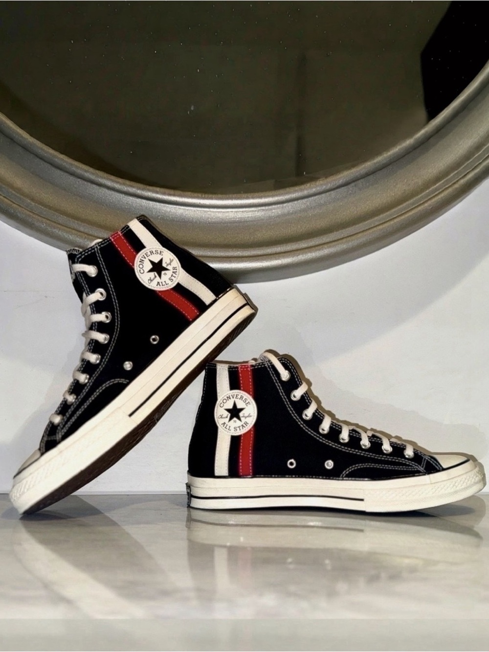 Converse Chuck Taylor All Star 70 High Top Shoes Red & White Stripe - Men’s 11.5 - Picture 3 of 14